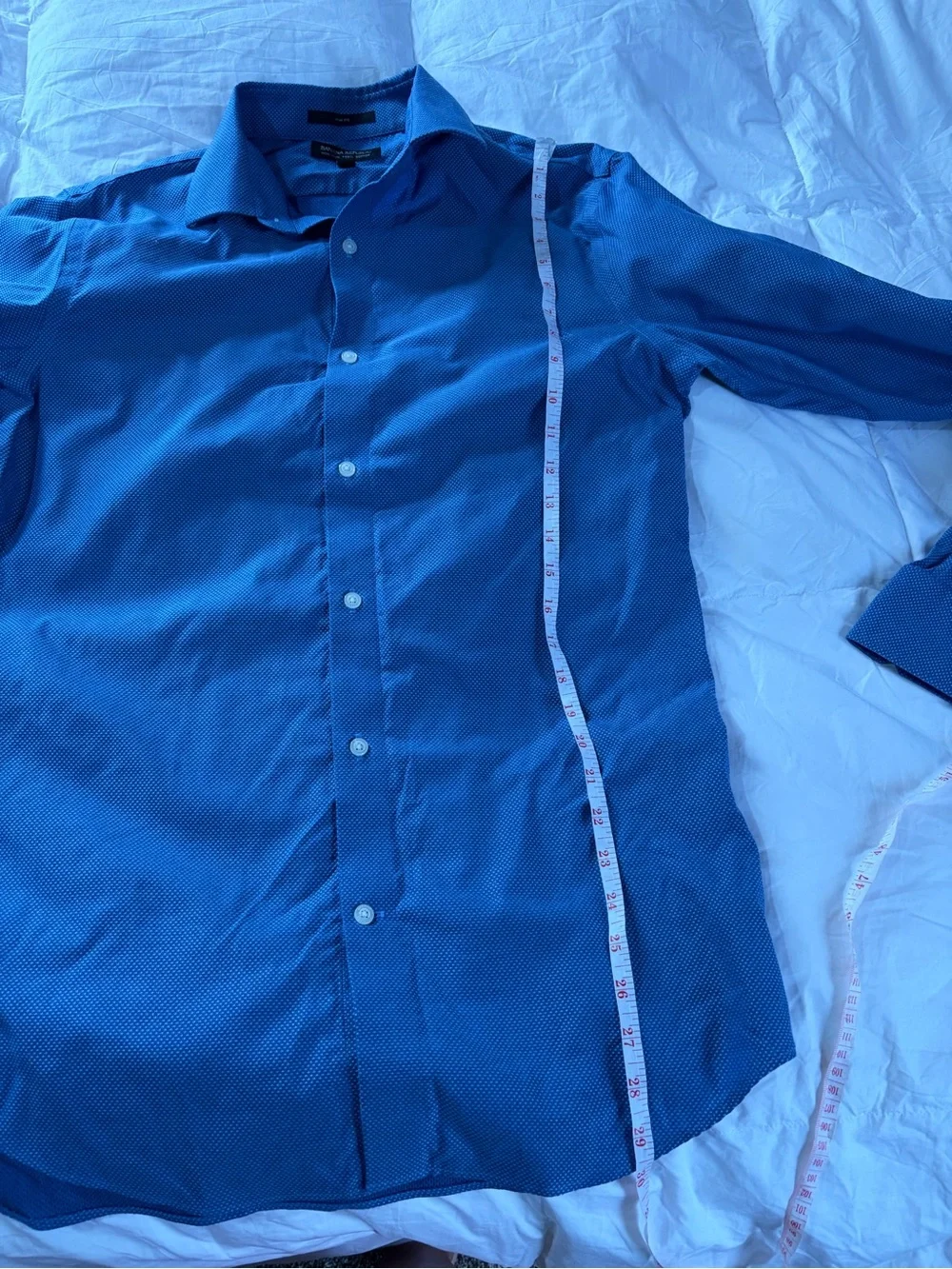 Banana Republic Men's Light Blue Textured Dress Shirt